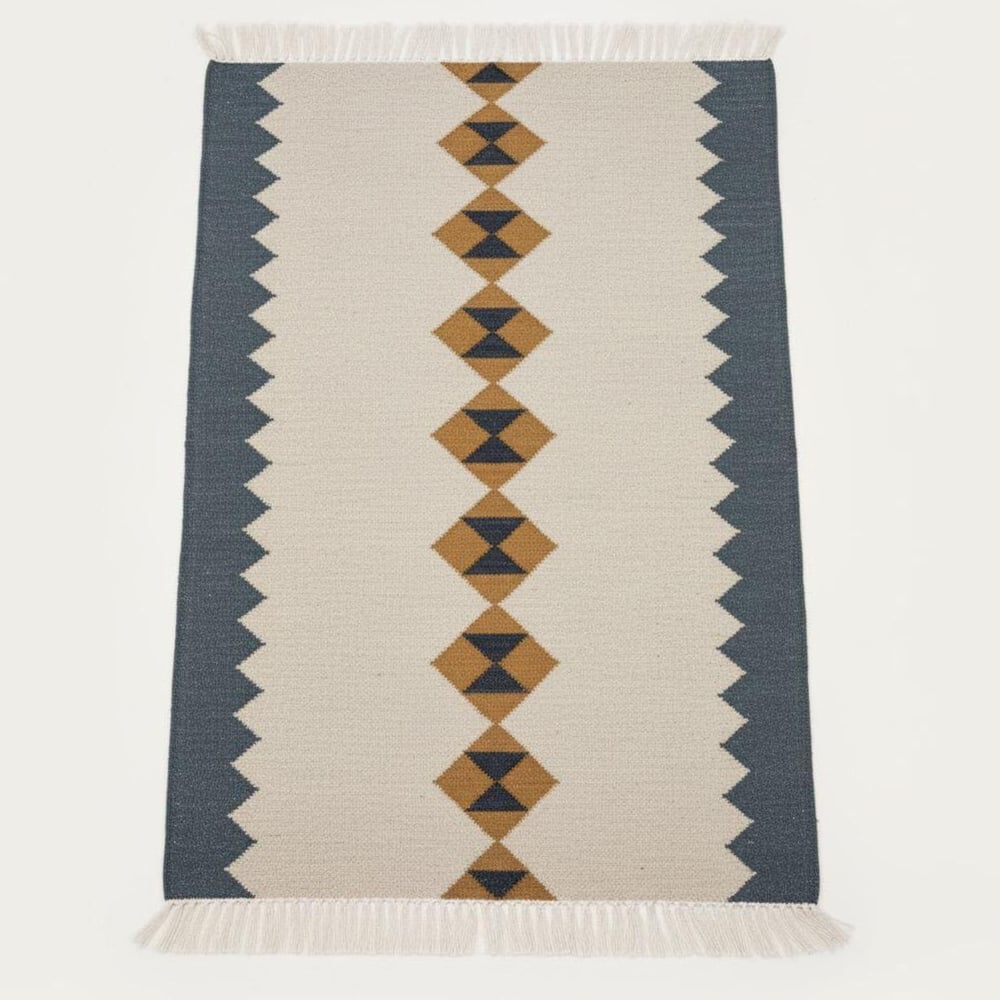 Handmade Wool Multicolor Vintage Dhurrie For Home